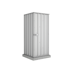 Absco Sheds 0.78 x 0.78 x 1.8m Zincalume Basic Single Door Garden Shed