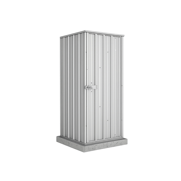 Absco Sheds 0.78 x 0.78 x 1.8m Zincalume Basic Single Door Garden Shed