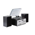 Lenoxx Audio Home Entertainment System (Black) Turntable, CDs, Vinyl, Wireless Streaming & More