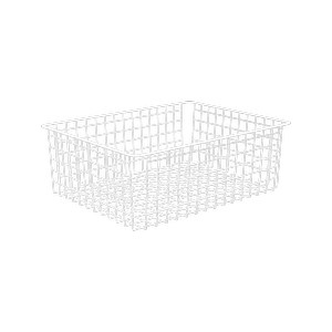 Flexi Storage Home Solutions 410 x 185 x 535mm White 2 Runner Wire Basket