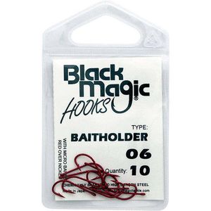 Black Magic Bait Holder Red Fishing Hook Small Pack 6