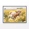 Cows with Field Of Flowers  Print 100% Australian Made 120x90cm  (Poster)
