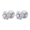 Shaw & Mason Chrome Six Point Style Wall Top Assembly - Pair
