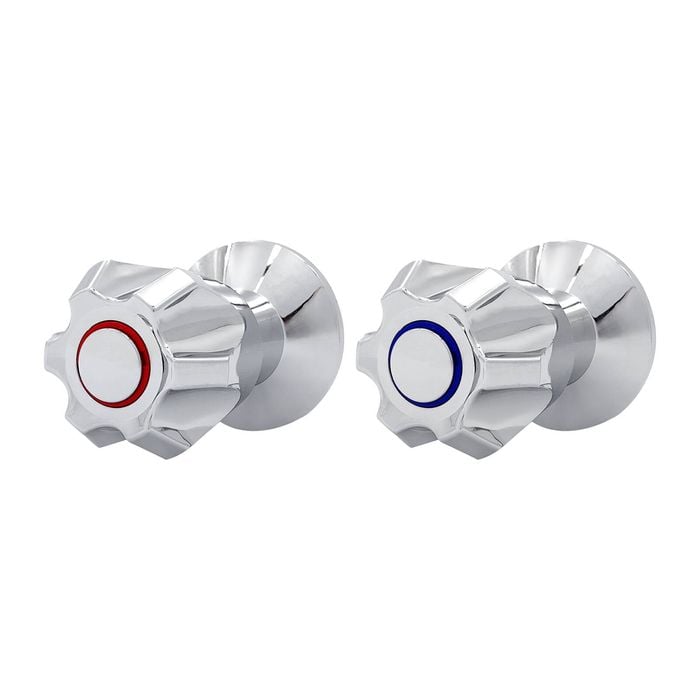 Shaw & Mason Chrome Six Point Style Wall Top Assembly - Pair