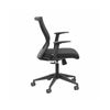 Olg Balance Office Chair Fixed Arms Mesh Back Black Fabric Seat