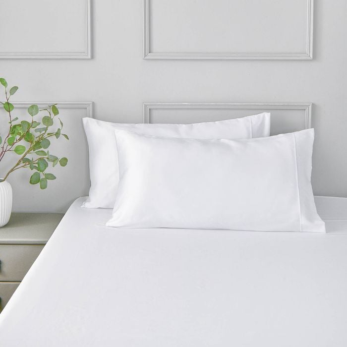 Dreamaker Matte satin king Pillowcase White - Twin Pack
