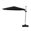 Coolaroo 3m Black Square Hampton Cantilever Umbrella with Base