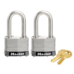 Master Lock 44mm Stainless Steel Laminated Padlock - 2 Pack