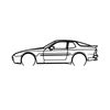 Ignite Laser Porsche 944 Turbo Silhouette Metal Wall Art Rustic Metal 47inch/120cm