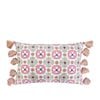 J.Elliot Home Zoe Cushion 35x55cm Bubblegum & White Multicolour
