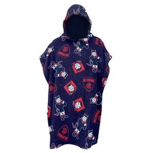 AFL Youth Hooded Towel - Melbourne Demons - Kids - Beach Bath - OSFM