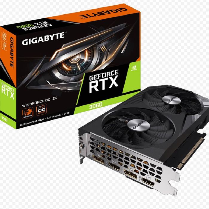 Gigabyte GeForce RTX™ 3060 WINDFORCE OC 12G 1.0 GDDR6 Video Card, 1792 MHz PCI-E 4.0, 1x HDMI 2.1 *2 (rev. 2.0)
