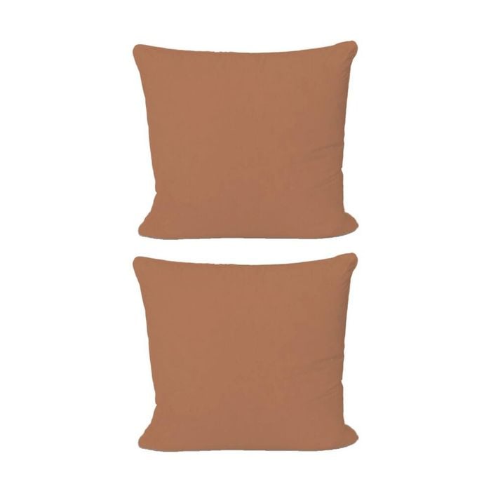 2PK The Lighthouse Washed Cotton European Pillowcase With Double Stitch Clay