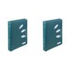 2x Colourhide 48cm Zipper Ring Binder File Holder Document Organiser Teal Green
