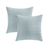 Gioia Casa Boho Corduroy Cushion Covers -  Sky - 45cm x 45cm (Set of 2)