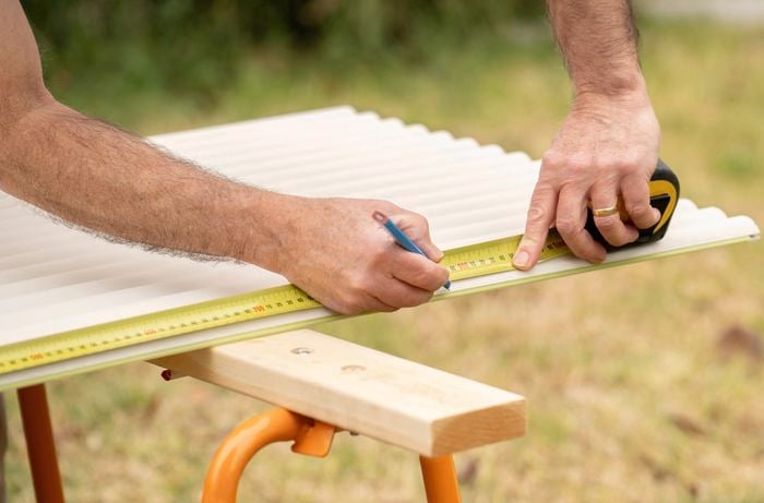 Measure and mark the panel sheets