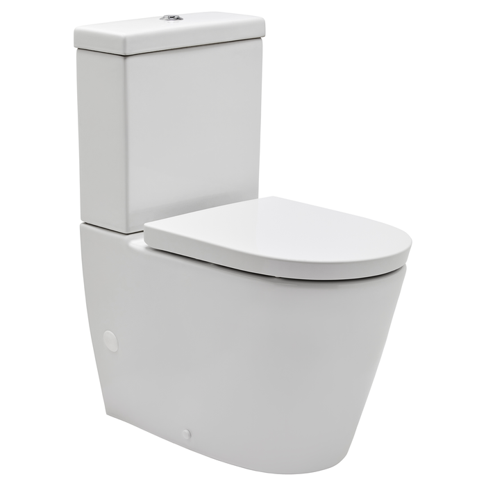 Johnson Suisse White P/S Trap Back To Wall Rimless Ambulant Toilet Suite