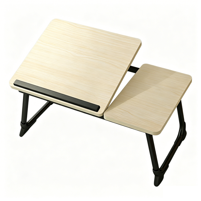 Catzon Laptop Desk With Cup Holder 5 Adjustable Angle-whitemaple