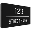 ProtectorAl 380 x 220mm Black Aluminium Cut Through Custom House Box Sign