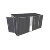 Build-a-Shed 1.5 x 3.7 x 2m Hinged Door Tunnel Shed with Sliding Side Door - Grey