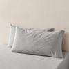 Dreamaker Jersey Luxe 100% Cotton King Pillowcase Twin Pack Silver Grey