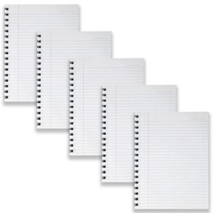 5pc Spirax 511 Hard Cover Notebook Writing Stationery Twin Wire 200-pages Blue