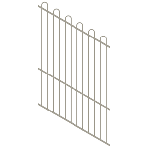 ProtectorAl 0350-1200W x 1800H Monument Loop Top Pool Fence Panel Raked 16-30º