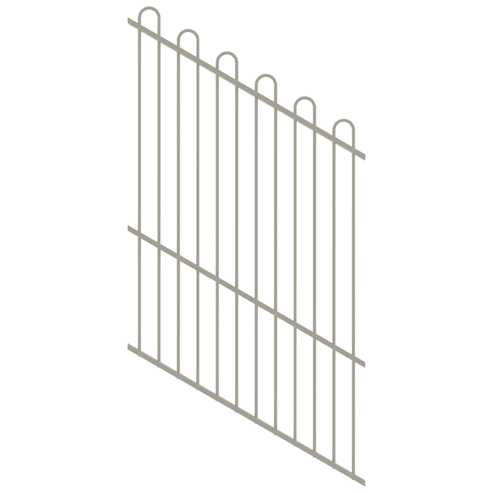 ProtectorAl 0350-1200W x 1800H Monument Loop Top Pool Fence Panel Raked 16-30º