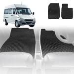 6D Diamond Car Floor Mats for Mercedes-Benz Sprinter 2006-Current-Front Set-Black-Outback GT