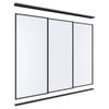 Lugna 2100 x 1801-2700mm Black Melamine Wardrobe Triple Sliding Doors