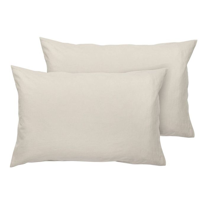 Ecology Dream Size 73 x 48cm Soft Sleeping Pillowcase Pair Stone Home Bedding