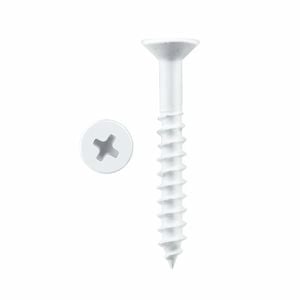 Pinnacle 3.5 x 20mm White Countersunk Timber Screw - 30 Pack