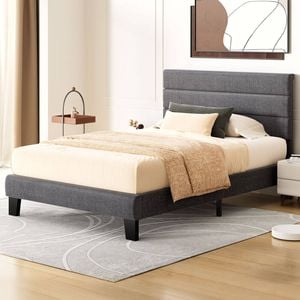 ALFORDSON Bed Frame Single Grey Fabric
