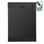 Tisira Black Stainless Steel Star Dishwasher WELS 4 Star 13L Per Wash