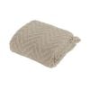 Bloomington Ezra Chevron Knitted Throw Rug 127 x 152 cm Taupe