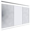 Lugna 2100 x 2701-3600mm Clear Anodised 2 Mirror 1 Melamine Wardrobe Triple Sliding Doors