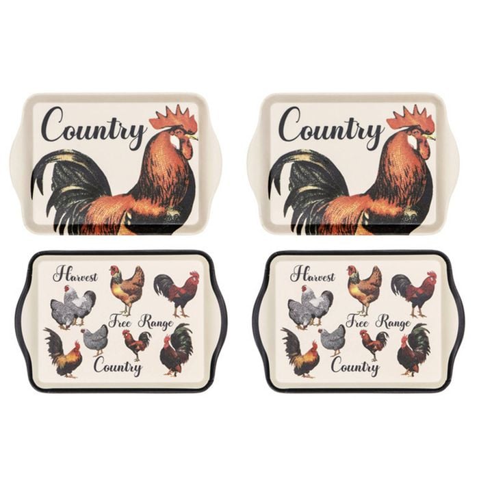 4PK Ashdene Heartland 21cm Matte Melamine Scatter Tray