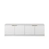 European Cabinetry Hampton Pull Brass Bucharest TV Unit White