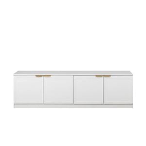 European Cabinetry Hampton Pull Brass Bucharest TV Unit White