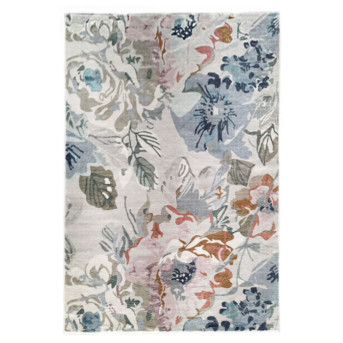 Fab Habitat 160x230cm Kyul Floral Multicolour Machine Washable Rug