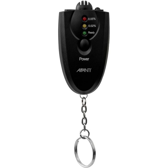 Avanti LED Alcohol Tester Compact Breathalyser Meter Breath Test Detector Black