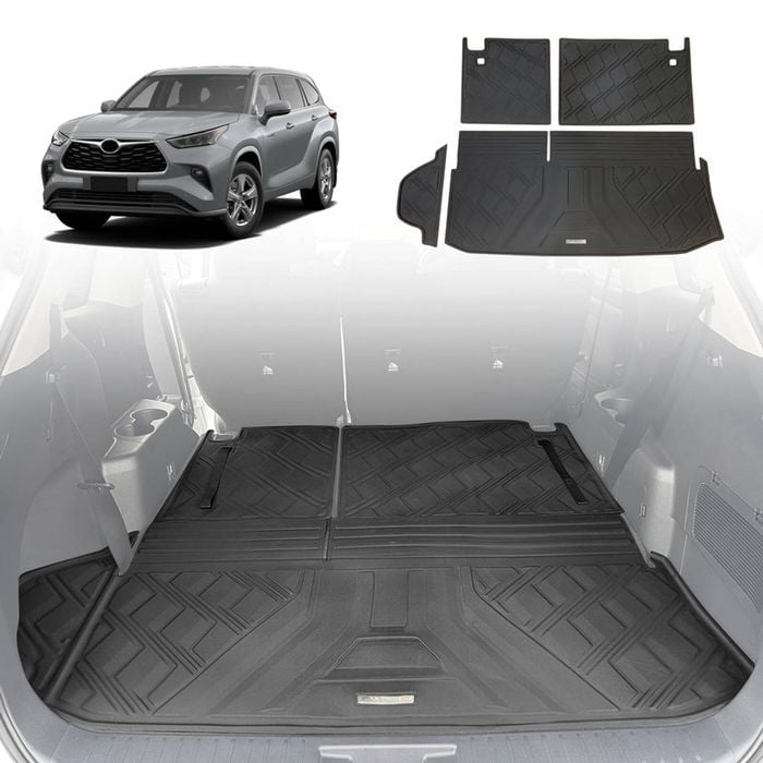 AUSGO Boot Liner for Toyota Kluger GX / GXL 2021-Onwards 3-Piece Set Cargo Trunk Mat