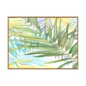 Artey | Tropical Pattern II - Framed Canvas - Natural Frame - 60 x 80cm