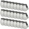 24PK Glass & Co Cleo Round Honey Pot Black Metal Lid Jar 730ml Clear