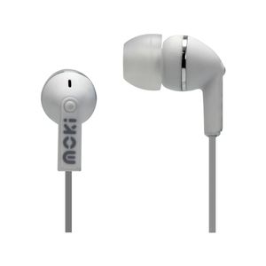 Moki Dots Noise Isolation On The Go Portable Music Earbuds - WHITE