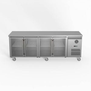Fed-x Four Glass Door Bench Fridge  - Under Bench Fridges (xub7c22g4v)
