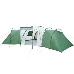 vidaXL Family Tent Dome 12-Person Green Waterproof tent garden tent