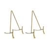 2pk Lvd Medium Handcrafted Metal Brass Plate Stand Accessory 19x11.75x11.5cm