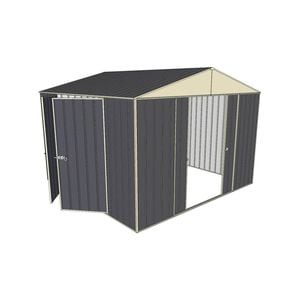 Build-a-Shed 3.0 x 3.0 x 2.3m Double Sliding and Double Hinge Door Shed - Grey