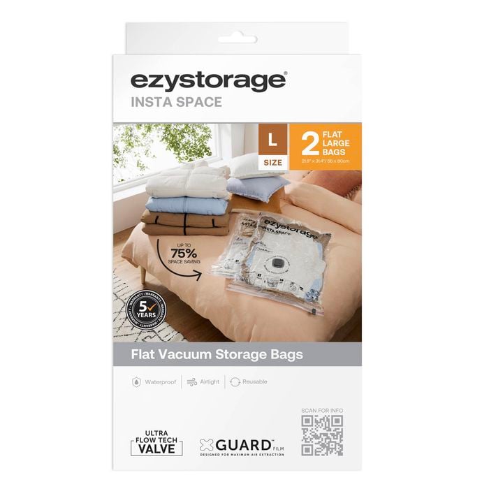 Ezy Storage Large Insta Space Flat Vacuum Bag - 2 Pack